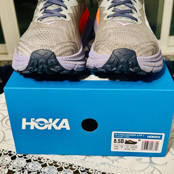 💥HOKA One One Challenger ATR 7 Trail Running Shoes, Size 8.5 M, Gray/Purple - Picture 7 of 7